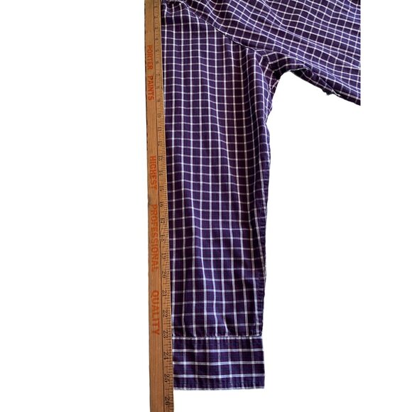 Chaps Long Sleeve Button Up XL Purple/White/Navy‎ Pocket - Picture 6 of 7